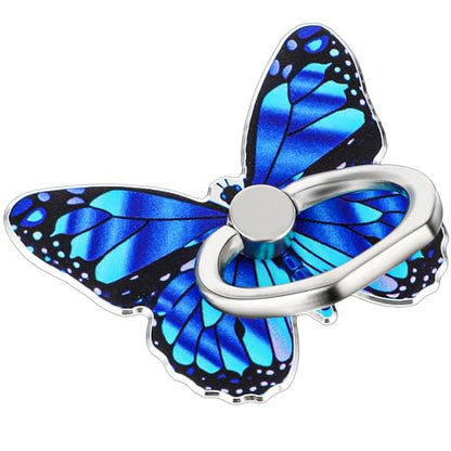 Mabor Phone Ring Holder Grip Butterfly Cellphone Ring Holder Metal Ring Phone Grip Phone Finger Ring Stand Compatible with Cell Phone Smartphone Case 360°Rotation