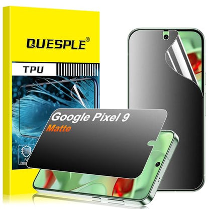 2 Pack for Google pixel 9 Anti-Glare Matte Privacy Screen Protector 6.3 inch, Smooth and Responsive Touch Flexible EPU Film, [Support Fingerprint Unlock] [Self-Healing] [Not Glass] - size: Google Pixel 9