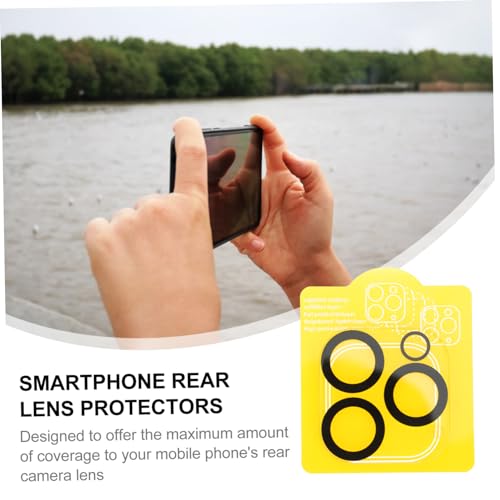 Angoily 5Pcs Scratch Tempered Lens Protectors for Pro High Definition Finger Lens Films with Easy Installation Compatible with Mobile Phone Camera Lens