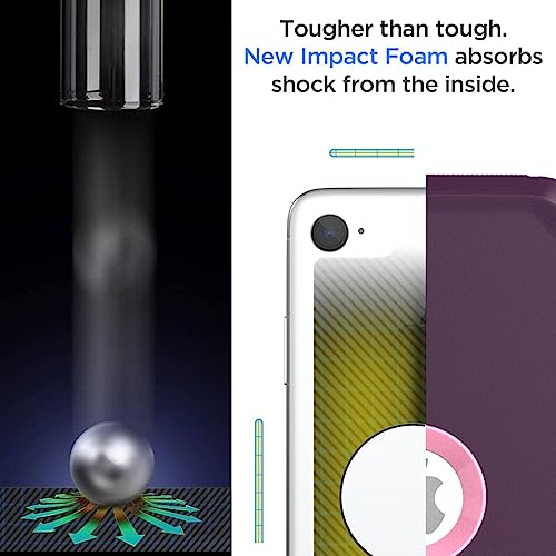 AICase for iPhone SE Case 3rd & 2nd Generation, for iPhone SE 2022/2020 Built-in Screen Protector Heavy Duty Protective Shockproof 3-Layer Full Body Rugged Phone Cover, Night Purple/Pink - color: Night Purple/pink