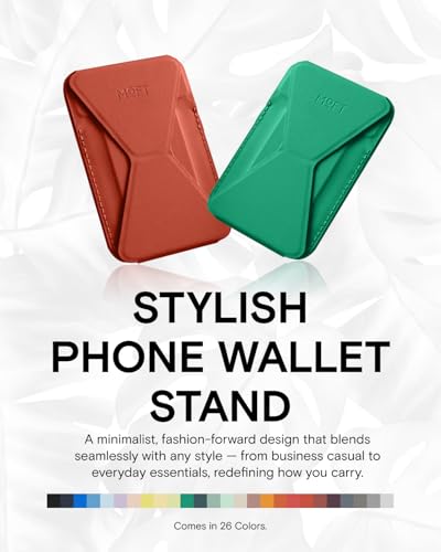 MOFT Magnetic Wallet Stand Compatible with iPhone 17/16/15/14/13/12 Series, Angle Adjustment Magsafe Compatible MOVAS Phone Stand, Oz Green - color: Oz Green, size: Standard