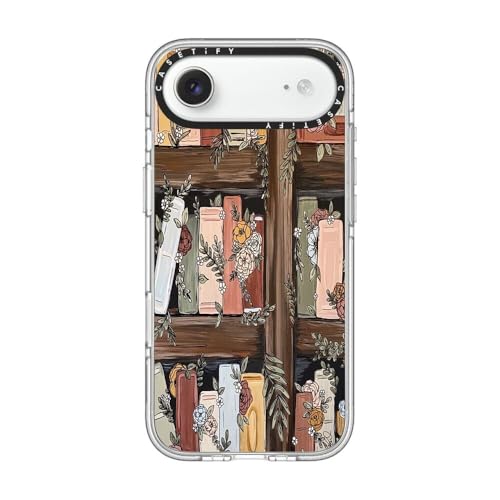 CASETiFY for iPhone Air Case - Impact Clear Compatible with MagSafe | Not Yellowing | 6.6 ft. 3X Military Grade Drop Protection | Bookshelf Garden by KT's Canvases | Clear - color: Bookshelf Garden, size: Iphone Air (6.5")