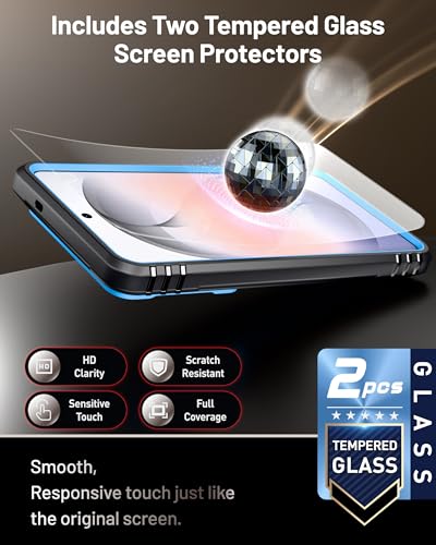 Poetic Revolution Case for Samsung Galaxy S26 Ultra, [Slide Camera Cover], [20FT Mil-Grade Drop Tested], Full-Body Military Grade Rugged Dual-Layer Shockproof Cover with Kickstand, Light Blue - color: Light Blue, size: Galaxy S26 Ultra