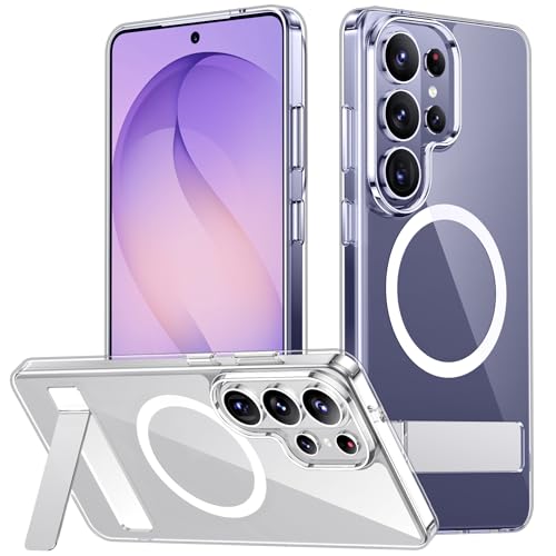 SPIDERCASE Magnetic for Samsung Galaxy S26 Ultra Case,[Built-in Invisible Kickstand] Anti-Yellowing Anti-Scratched Shockproof Slim Phone Case for S26 Ultra 6.9'',Clear - color: Clear, size: S26 Ultra