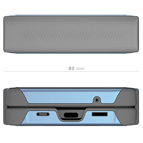 Ghostek Atomic Slim Galaxy Z Flip 4 Case - Clear Back with Iridescent Aluminum Bumper, Shockproof & Dual-Layer Protective Phone Case, Phone Cover Designed for 2022 Samsung Z Flip 4 (6.7") (Prismatic) - color: Prismatic, size: Galaxy Z Flip 4