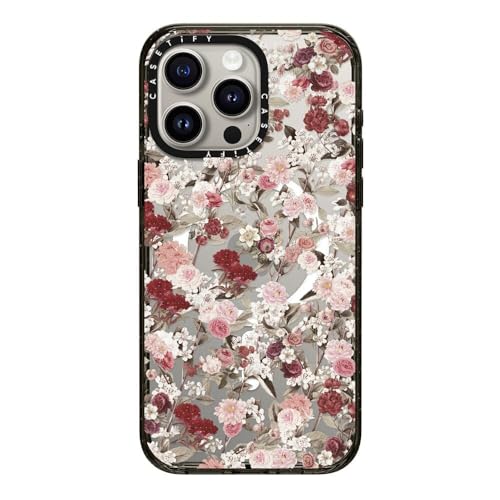 CASETiFY for iPhone 15 Pro Max Case - Impact Compatible with MagSafe | 8.2 ft. 4x Military Grade Drop Protection | VINTAGE FLOWER MONDAY | Black - color: 24. VINTAGE FLOWER MONDAY, size: Iphone 15 Pro Max (6.7")