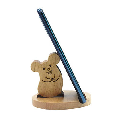 Cute Mouse Cell Phone Holder Stand Animal Smartphone Desk Holder for Mobile Phones Animal Phone Stand Desk Ornament - color: mouse