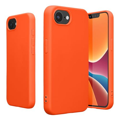 kwmobile Case Compatible with Apple iPhone 17e / iPhone 16e Case - Soft Slim Protective TPU Silicone Cover - Neon Orange - color: neon orange