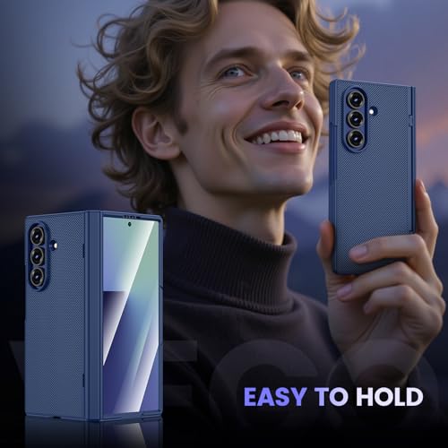 VEGO for Samsung Z Fold 7 Case with Screen Protector & Belt Clip, Blue | Compatible with Magsafe [Hinge Protection] Hard PC Anti-Drop Protective Magnetic Phone Case for Samsung Galaxy Z Fold 7 - color: Blue
