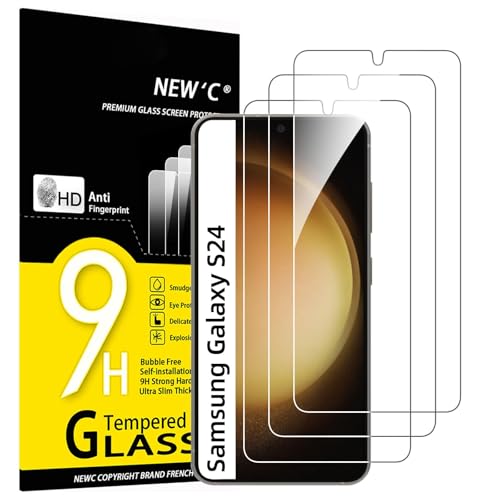 NEW'C for Samsung Galaxy S24 5G Screen Protector Tempered Glass HD Clear - size: S24 6.2 inches