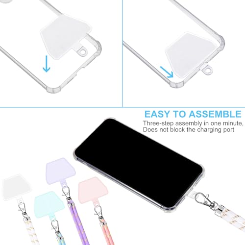 Weewooday 4 Pcs Phone Lanyard Crossbody Phone Strap, Gold Wire Series - color: Gold Wire Series
