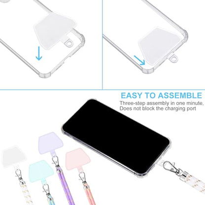 Weewooday 4 Pcs Phone Lanyard Crossbody Phone Strap, Gold Wire Series - color: Gold Wire Series
