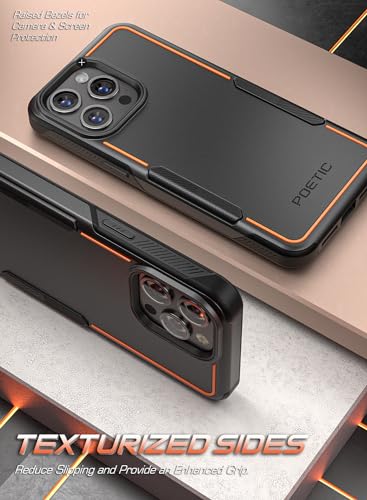 Poetic Neon Series Case Compatible with iPhone 15 Pro Max, Dual Layer Light Weight Slim Shockproof Protective Drop Protection Phone Case 2023 New Cover for iPhone 15 Pro Max (6.7 Inch), Black - color: Black, size: iPhone 15 Pro Max