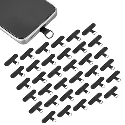 uxcell 36pcs Phone Tether Tab Universal Phone Lanyard Patch Black - color: Black