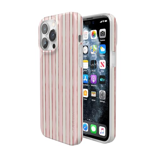 Casely iPhone 14 Pro Case | Pretty in Pastel | Blush Stripes | Compatible with MagSafe | Classic Ultra Slim Design - color: Pretty in Pastel | Blush Stripes, size: iPhone 14 Pro
