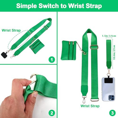 XANGNIER Clip and Go Strap for Phone with Wallet Crossbody,Forest Green - color: Forest Green