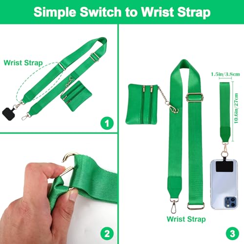 XANGNIER Clip and Go Strap for Phone with Wallet Crossbody,Forest Green - color: Forest Green