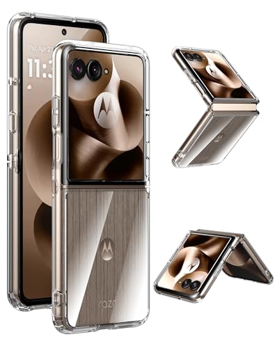 Cresee Case for Motorola Razr Ultra 2025/2026 - Crystal Clear Hard Back + Soft TPU Bumper Shockproof Cover Phone Case for Moto Razr Ultra 2025/2026 - Transparent - color: Transparent