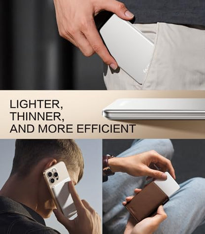 [0.3" Ultra Slim] [Alloy-Made] ULiXWH for Magsafe Portable Charger iPhone | 2026 Upgrade Fast Charging 5000mAh Magnetic Power Bank, Wireless Battery Pack for iPhone 17 Air 16 15 Pro Max 14 13, Sliver - color: Sliver