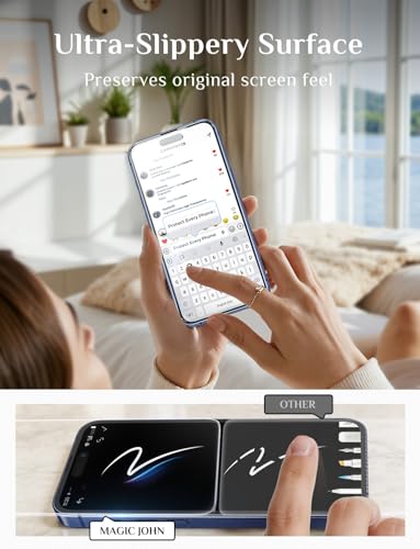 MAGIC JOHN Easy Installation for iPhone 17 Pro Screen Protector, 2 Pack | 9H Tempered Glass, Auto Dust-Elimination, Bubble Free, HD Clear - size: iPhone 17 Pro 6.3inch