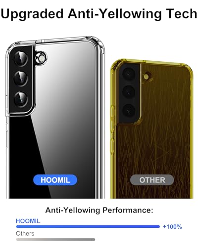 HOOMIL Case for Samsung Galaxy S22 (ONLY, Not Fit Plus, Ultra), Non-Yellowing, Drop Protection, Anti-Scratch Transparent Hard Back Phone Cover - Dark Purple - color: Dark Purple, size: Samsung Galaxy S22