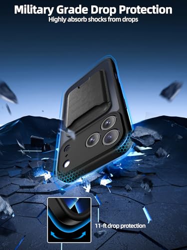 TopMade for iPhone 17 Pro Max Case with Mag-Safe Wallet, 4 Cards Holder - color: Black, size: iPhone 17 Pro Max