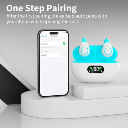 AI Language Translation Real Time Open Ear Bone Conduction Headphones, Bluetooth Clip On Earbuds Comfort with Digital Display Charging Case Sport Earphones for Running Fitness Exercise