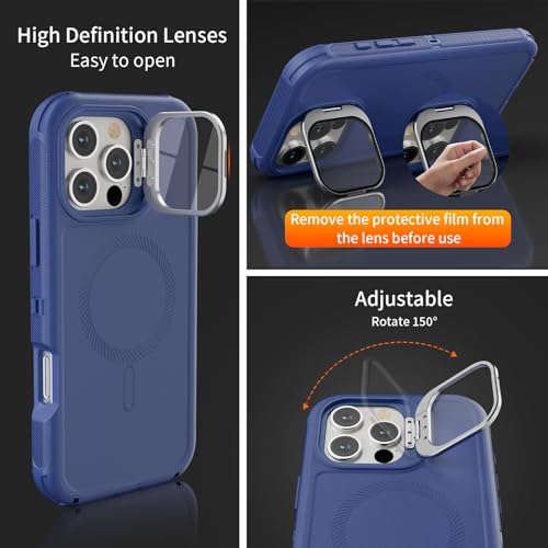 Follaroma for iPhone 16 Pro Case,Magnetic,Heavy Duty Case,6.3'',Navy - color: Navy, size: iPhone 16 Pro 6.3''