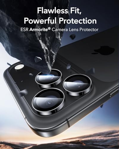 ESR for iPhone 17 Pro Max/17 Pro Camera Lens Protector, 1 Pack, Black - color: Black
