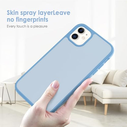 TENOC Phone Case Compatible with iPhone 11, Sierra Blue Case Translucent Protective Bumper Matte Hard Back Cover for 6.1 Inch - color: Sierra Blue, size: iPhone 11