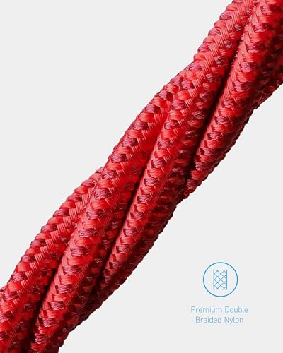 Anker USB C to USB C Cable, 100W Fast Charging Cable (2-Pack, 10 ft, Red) - color: Red, size: 10ft