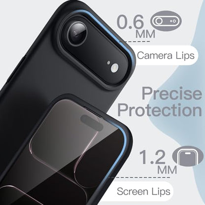 JETech Silicone Case for iPhone Air, Black | Silky Soft Touch, Shockproof Protection, Scratch Resistant, Microfiber Lining - color: Black, size: iPhone Air