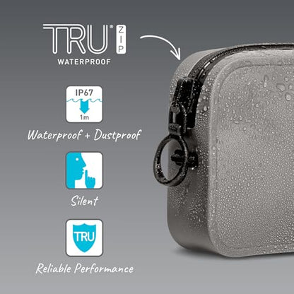 Booe Waterproof Belt Bag - Waterproof Fanny Pack - Storm Grey | 100% Waterproof Bag, IP67 Submersible, Airtight TRU Zip, Floats, Fits All Phones, Touchscreen-Friendly, Crossbody/Waist Pack - color: Storm Grey