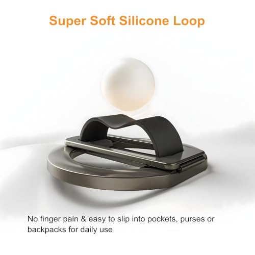 Magnetic Phone Grip & Kickstand Combo for MagSafe Soft Silicone Finger Loop