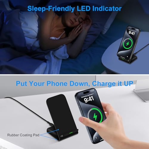 Fast Wireless Charger Stand for Samsung Galaxy S26 S25 S24 Ultra,2Pack 15W