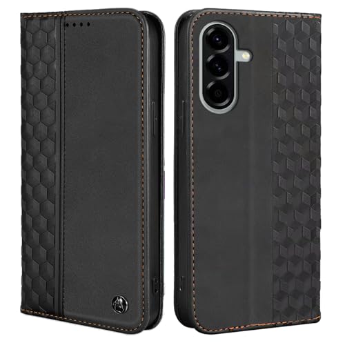Wallet Case for Samsung Galaxy A56 5G 2025 6.7 inch - PU Leather Flip Cover with Card Holder Slots, Strong Magnetic Folio Kickstand Phone Case, Black - color: Black, size: Samsung Galaxy a56/A56