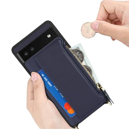 Cavor Compatible with Google Pixel 6a Case Wallet, Blue - color: Blue, size: Google Pixel 6a