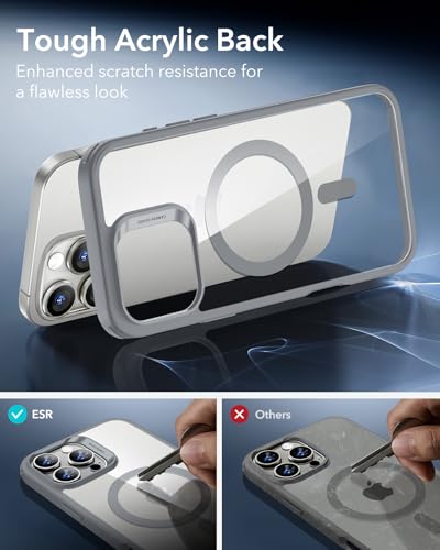 ESR for iPhone 16 Pro Case, Compatible with MagSafe, Shockproof Military-Grade Protection, Magnetic Phone Case for iPhone 16 Pro, Classic Hybrid Case (HaloLock), Clear Grey - color: B-Clear Grey