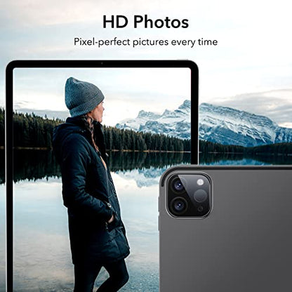 ESR 2 Pack Camera Lens Protector Compatible with iPad Pro 11/13 Inch M5/M4 (2025/2024), iPad Pro 12.9/11 Inch (2022/2021/2020), 9H Anti-Scratch Tempered Glass, HD Clarity, 3D Full Coverage