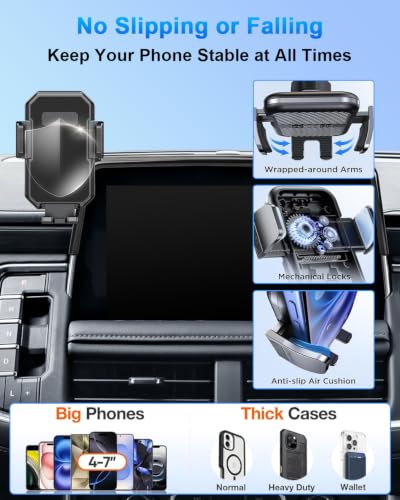 PZK Car Phone Mount for 2021-2024 Chevy Tahoe/Suburban/GMC Yukon/Yukon XL - color: Auto Lock, size: Tahoe/Suburban/GMC Yukon/GMC Yukon XL 2021-2024