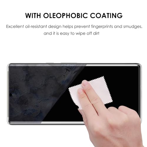 [3 Pack Pixel 6 Pro Screen Protector, Tempered Glass [UV Set], Edge to Edge Full Screen Adhesive, Fingerprint-ID Compatible, Sensitive Touch, Scratch Repair - color: Pixel 6 Pro (HD Glass)