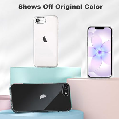 JJGoo for iPhone 17e Case for iPhone 16e Case Clear, Soft Transparent Shockproof Protective Slim Thin Phone Case Cover for 16e / 17e | Soft Transparent, Shockproof, Protective, Slim Thin - color: Clear