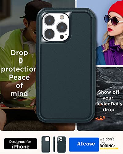AICase for iPhone 14 Pro Max Case(6.7") Case,Heavy Duty 3-Layer Rugged Pocket-Friendly Phone Cover,Durable Military Grade Protection Shockproof/Drop Proof/Dust-Proof Protective for iPhone 14 Pro Max - color: Dark Green