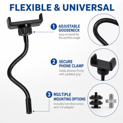 Ring Light Phone Holder with 1/4 Hot Shoe