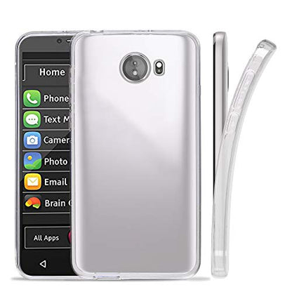 Compatible with GreatCall Jitterbug Smart2 (5.5” Screen) Smartphone Compatible with Seniors/Phone Skin Case Slim - color: Clear
