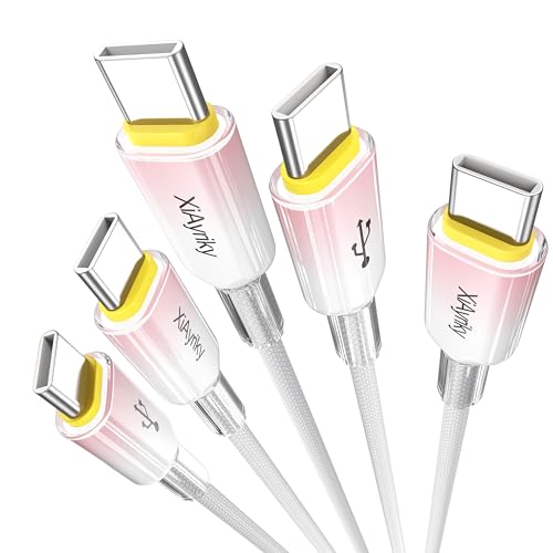 USB C to USB C Cable 6FT 5-Pack, 60W Fast Charging, 480Mbps Data - color: Pink, size: 6Feet