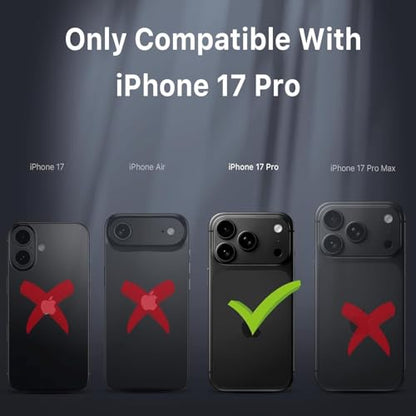 M MYBAT PRO for iPhone 17 Pro Case with Belt Clip Holster,[Compatible with Magsafe] w/Screen Protector,Anti-Drop,Shockproof,w 360°Rotating Kickstand,Heavy Duty Protection (Black) - color: Black