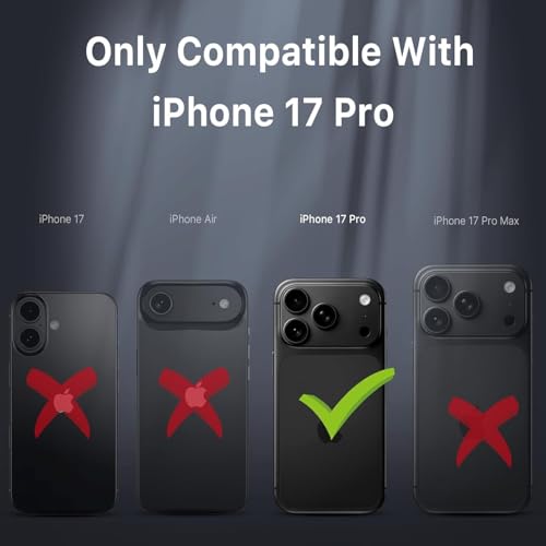 M MYBAT PRO for iPhone 17 Pro Case with Belt Clip Holster,[Compatible with Magsafe] w/Screen Protector,Anti-Drop,Shockproof,w 360°Rotating Kickstand,Heavy Duty Protection (Black) - color: Black