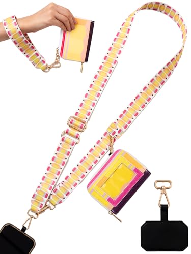 Woanger Teacher Phone Crossbody Lanyard with Wallet Pouch, Adjustable Clip Cell Phone Lanyard Back to School Teacher Gift - style: Pencil