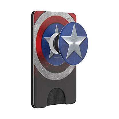 PopSockets Adhesive Phone Wallet with Grip- Captain America - color: Captain America, style: Adhesive